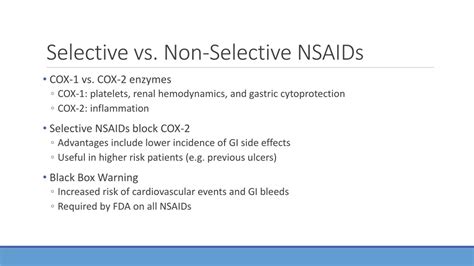 Selective vs non.
